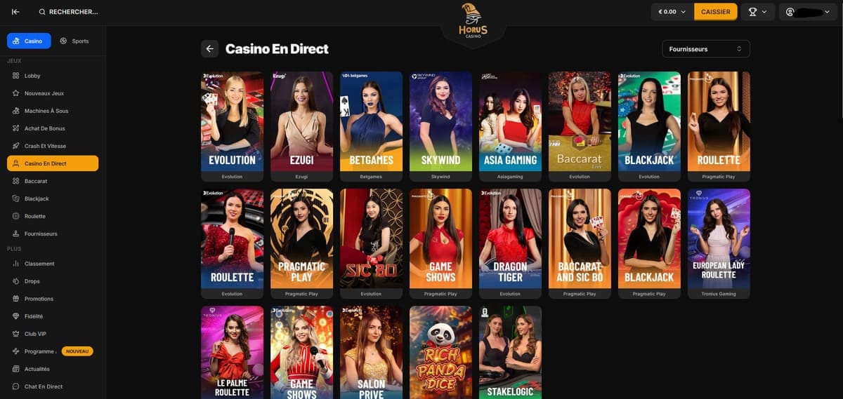 Live Horus Casino