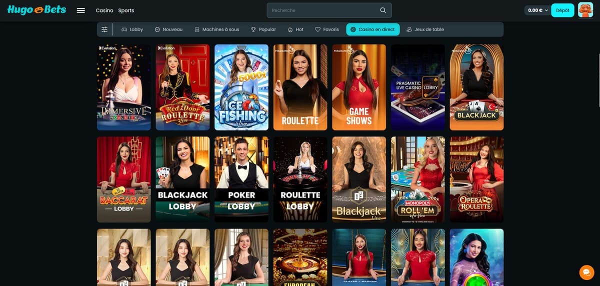 Live Hugo Bets Casino