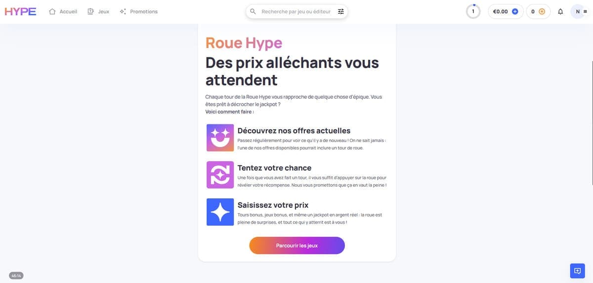 Roue hype Hype Kasino Casino