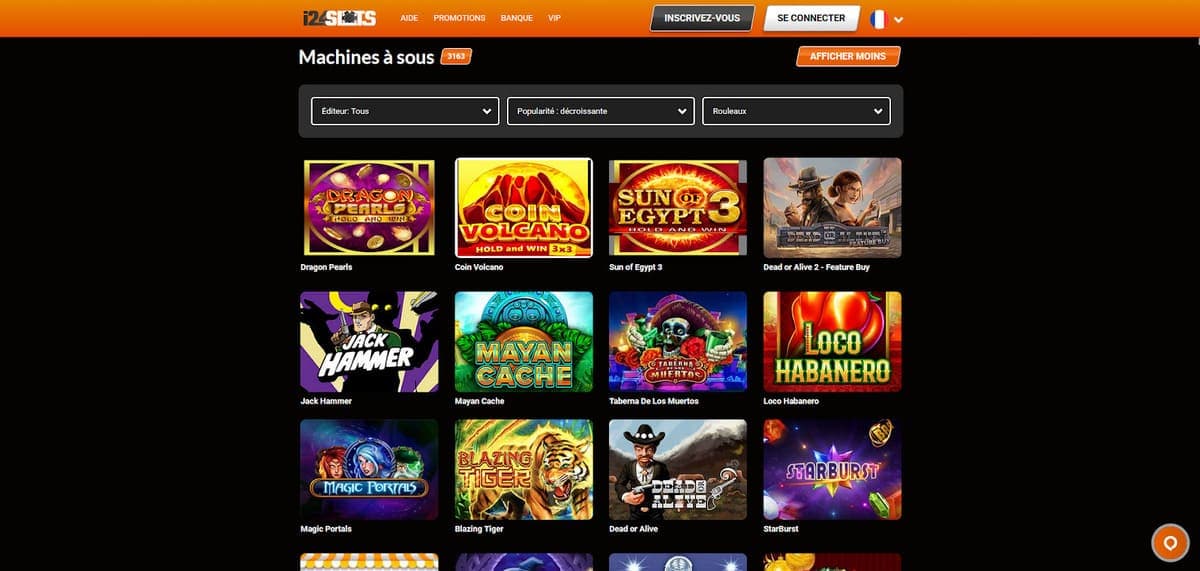 Machines à sous i24Slots Casino