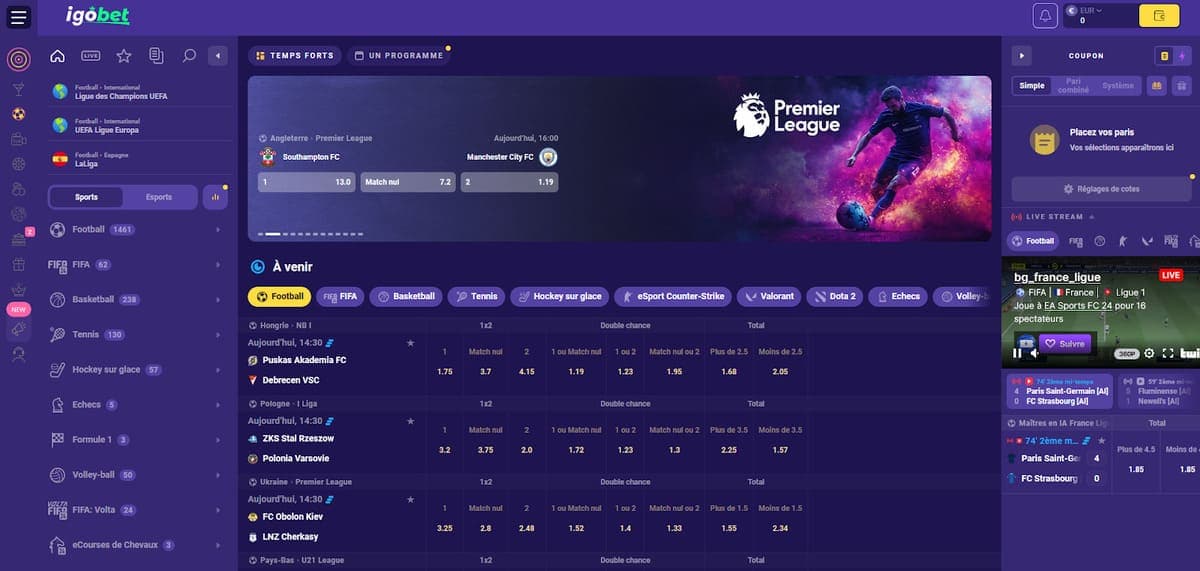 Paris sportifs Igobet Casino