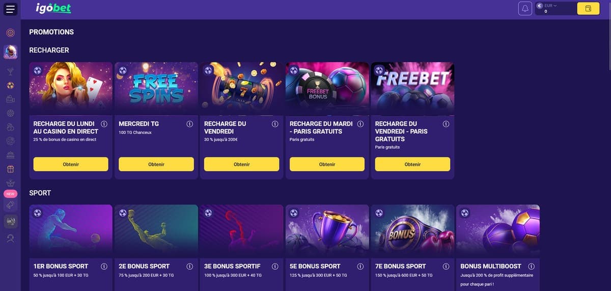 Promotions Igobet Casino