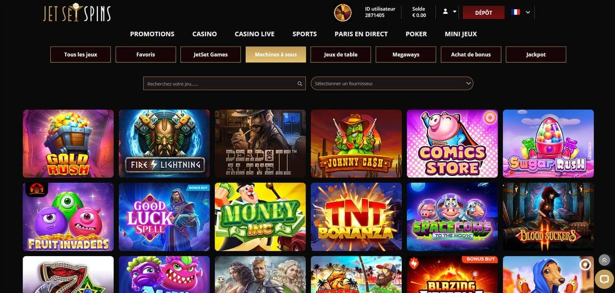 Machines à sous JetSetSpins Casino