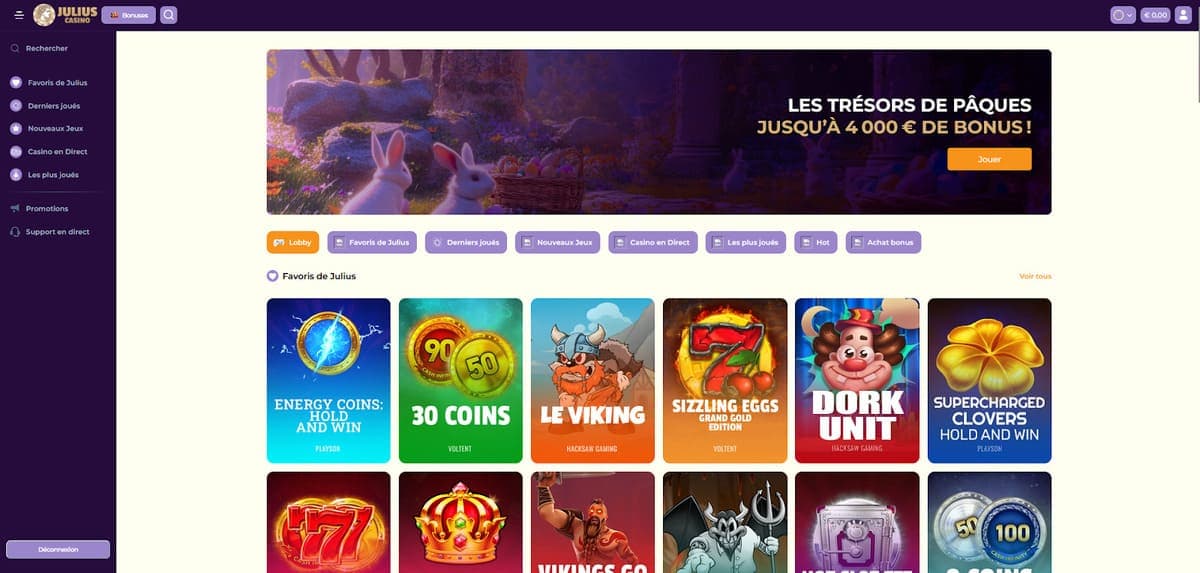 Machines à sous Julius Casino