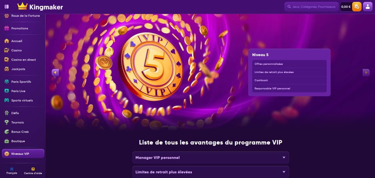 VIP Kingmaker Casino