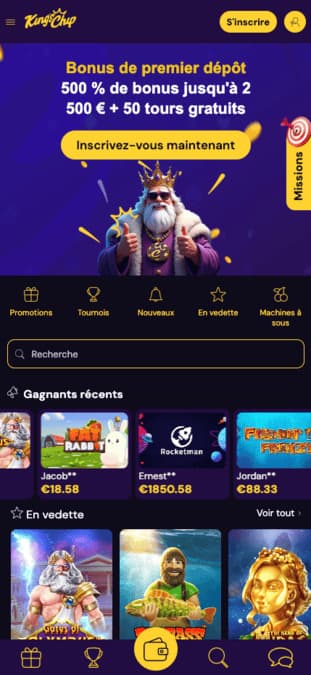 Kings Chip Casino Application