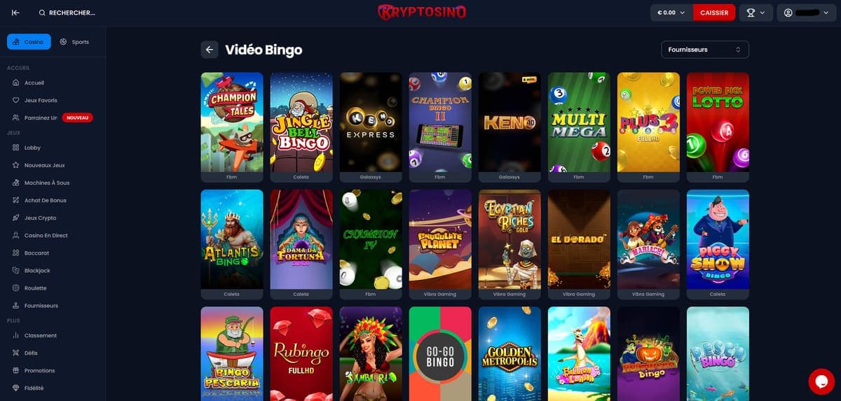 Loteries Kryptosino Casino
