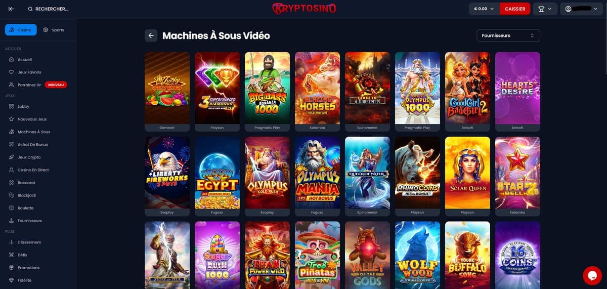 Machines à sous Kryptosino Casino