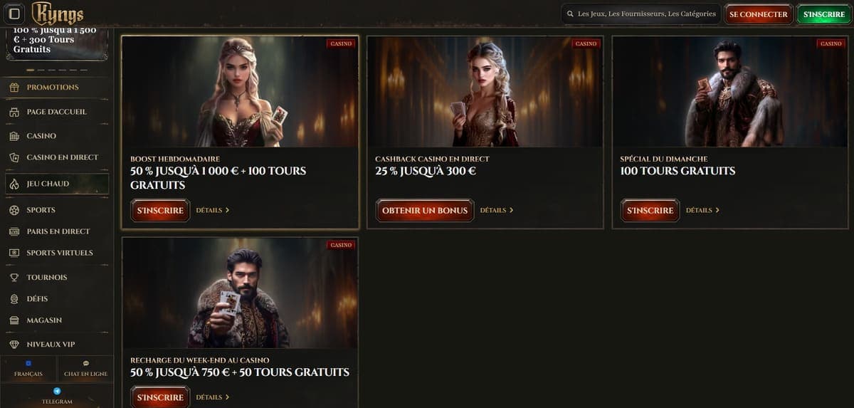 Promotions Kyngs Casino