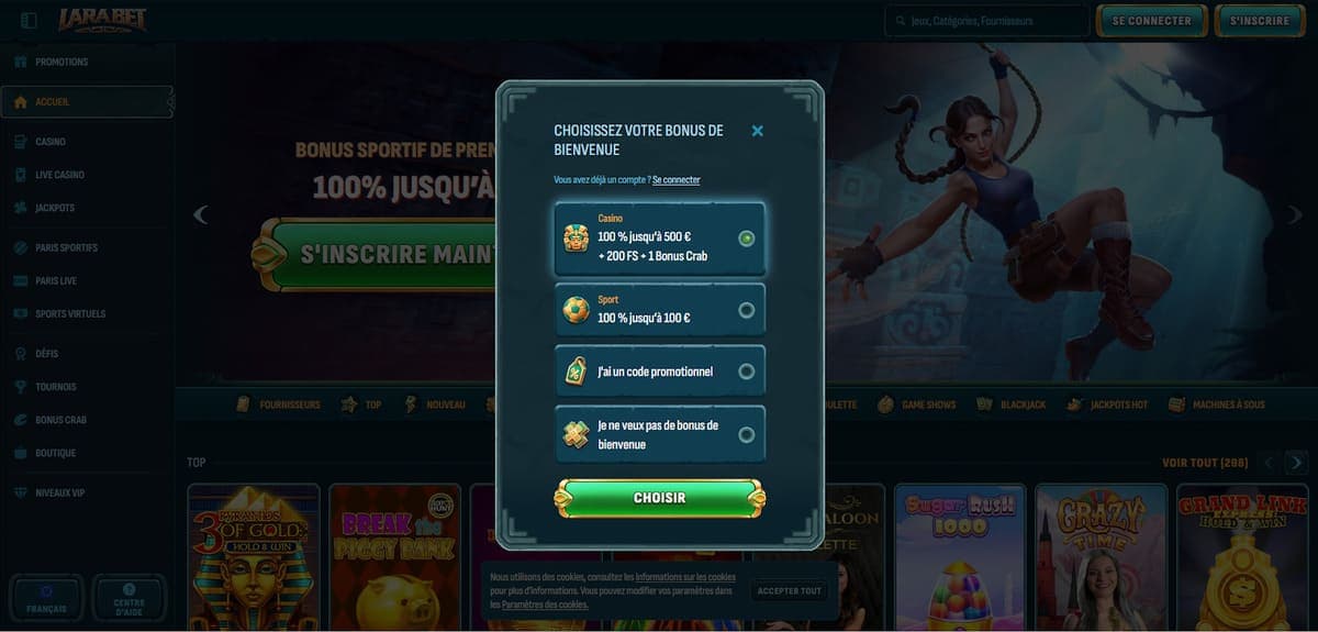 Inscription Larabet Casino