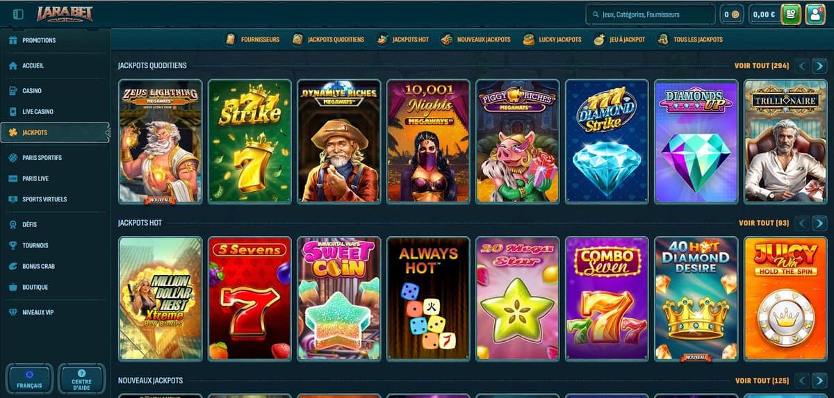 Jackpots Larabet Casino