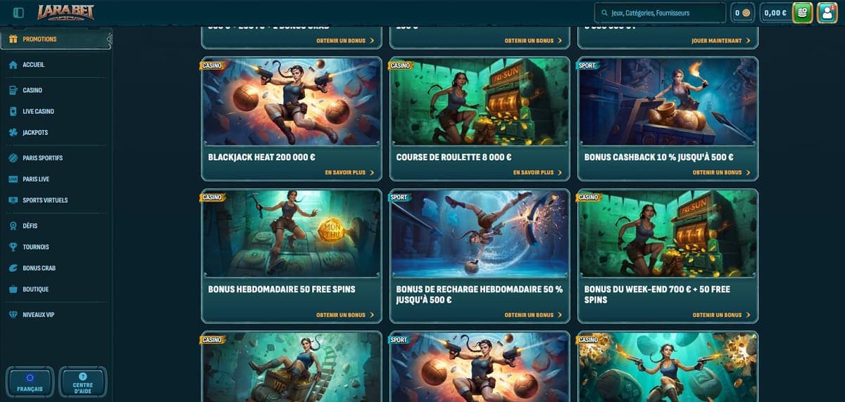 Promotions Larabet Casino