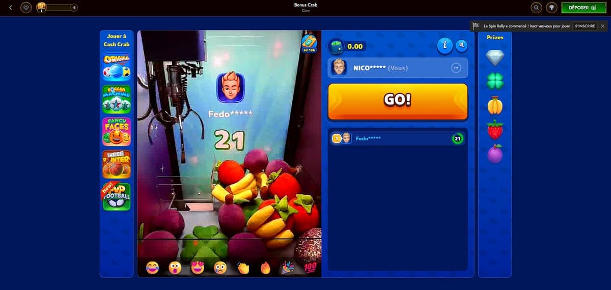 Bonus crab Legiano Casino