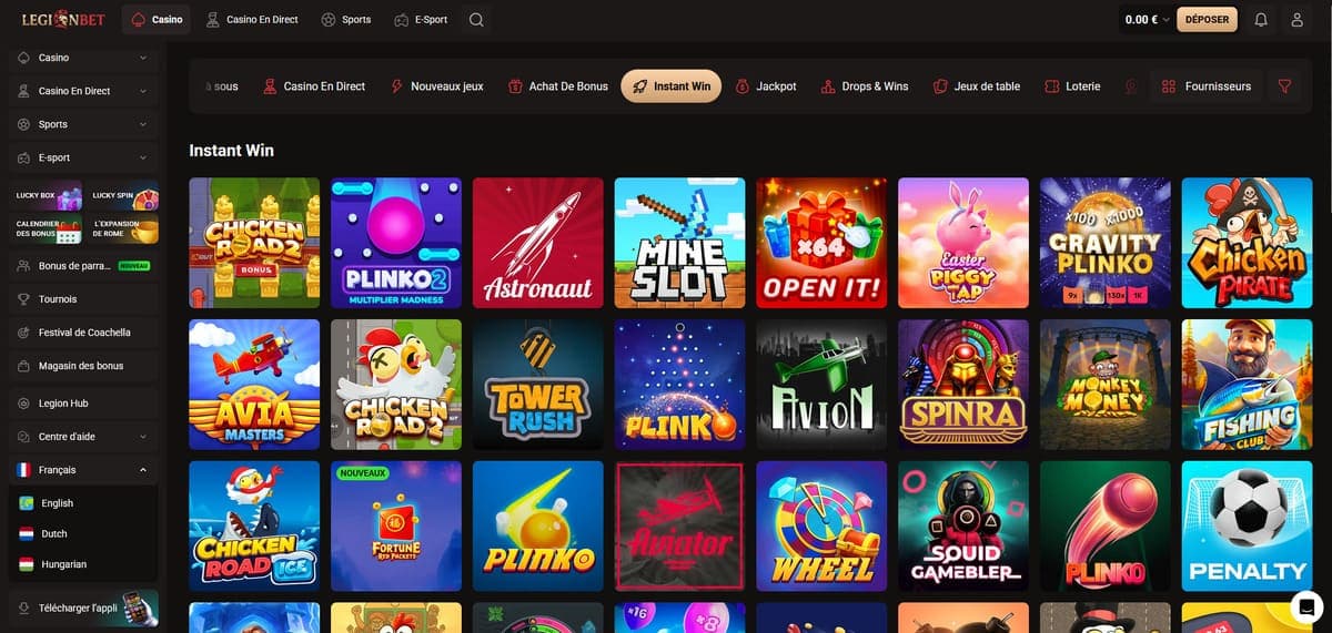 Instant win LegionBet Casino