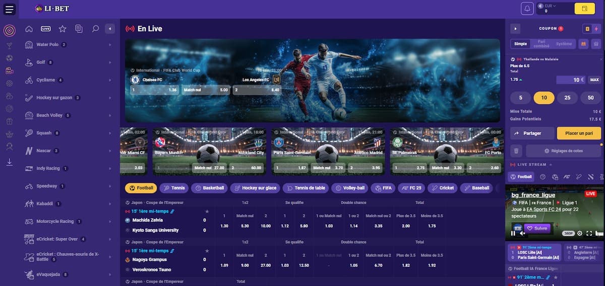 Section live Libet Casino