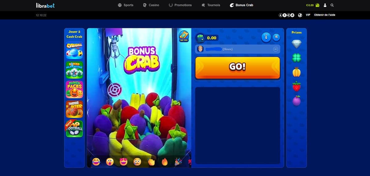 Bonus crab LibraBet Casino