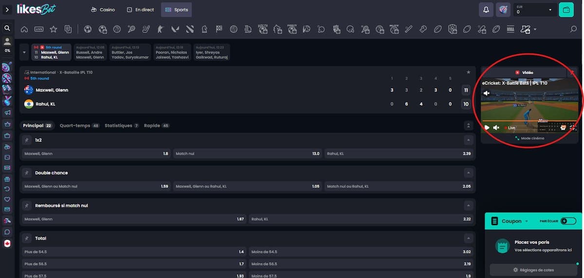 Ligues virtuelles Likes.Bet Casino