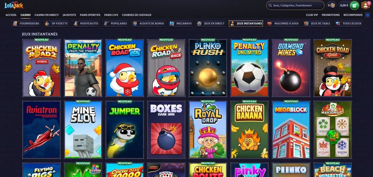 Instantanés LolaJack Casino