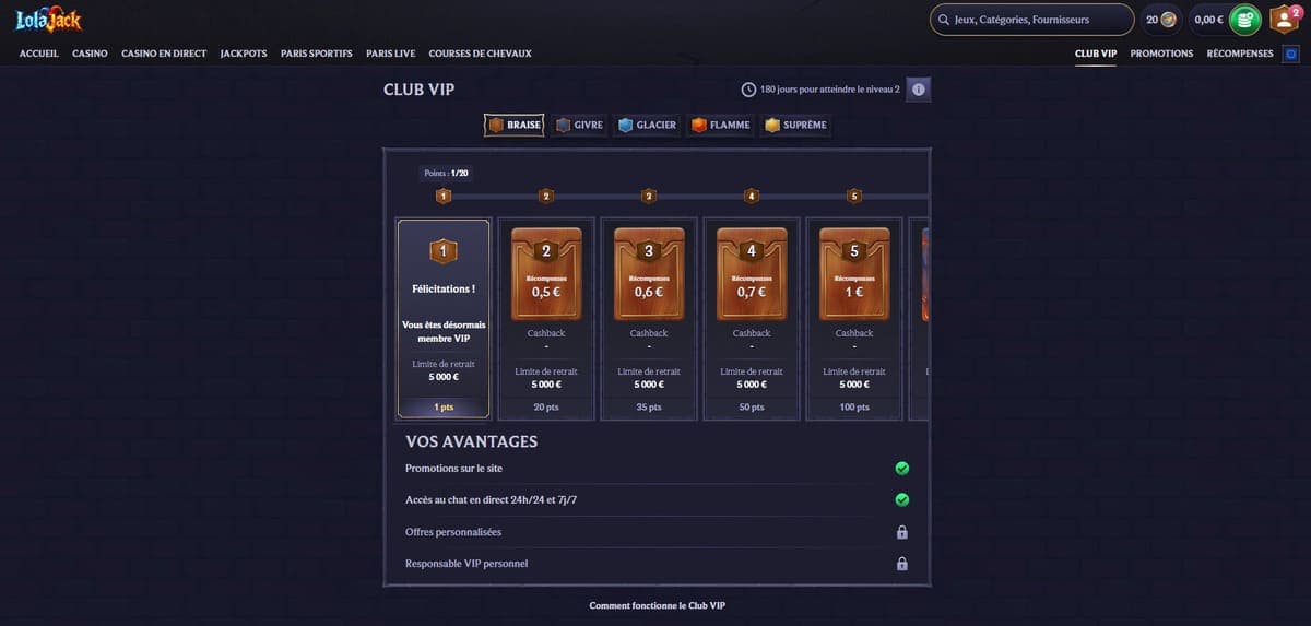 VIP LolaJack Casino
