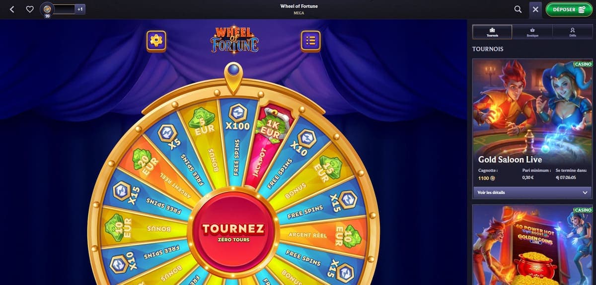 Wheel fortune LolaJack Casino