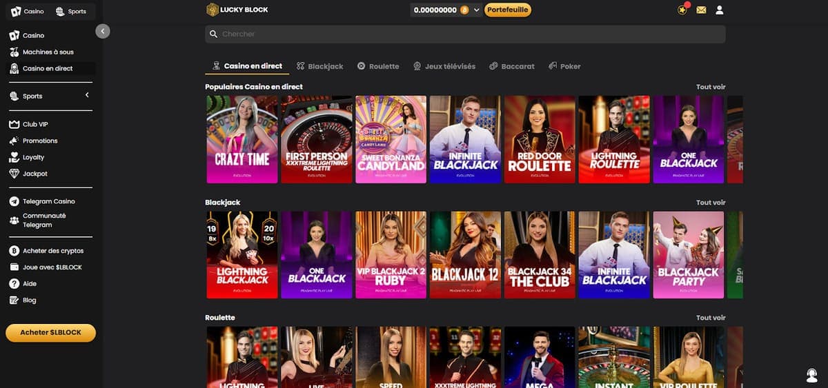 casino live Lucky Block