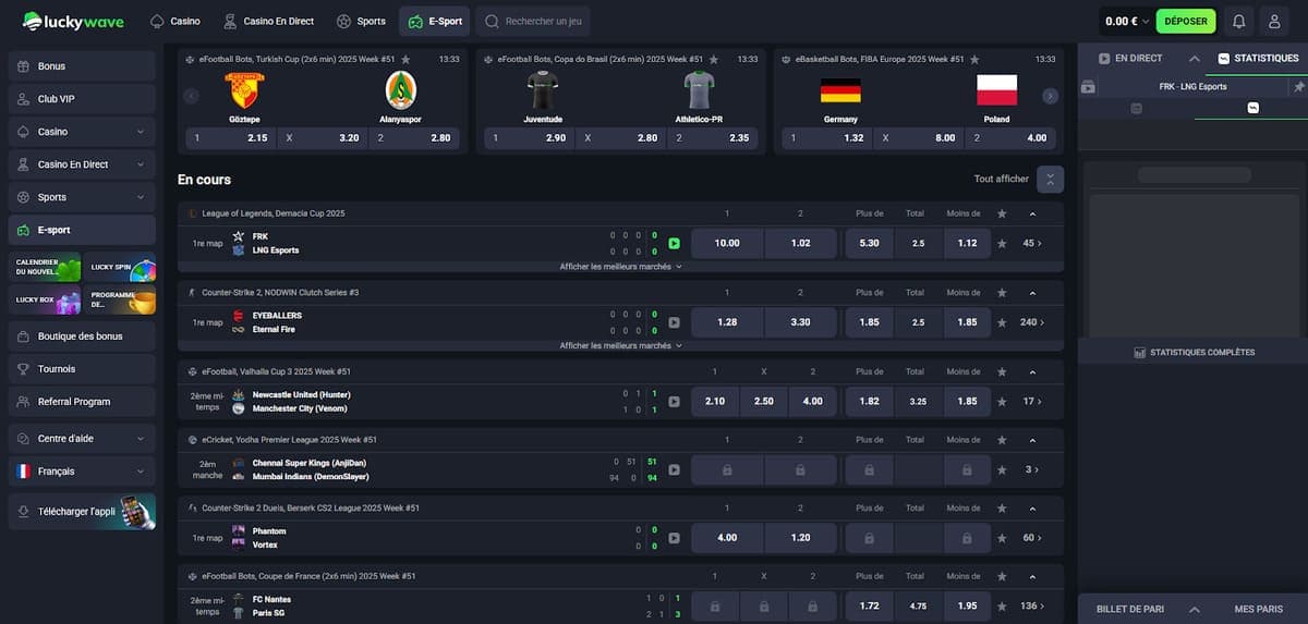 eSport Lucky Wave Casino