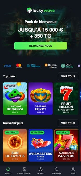 Lucky Wave Casino Application