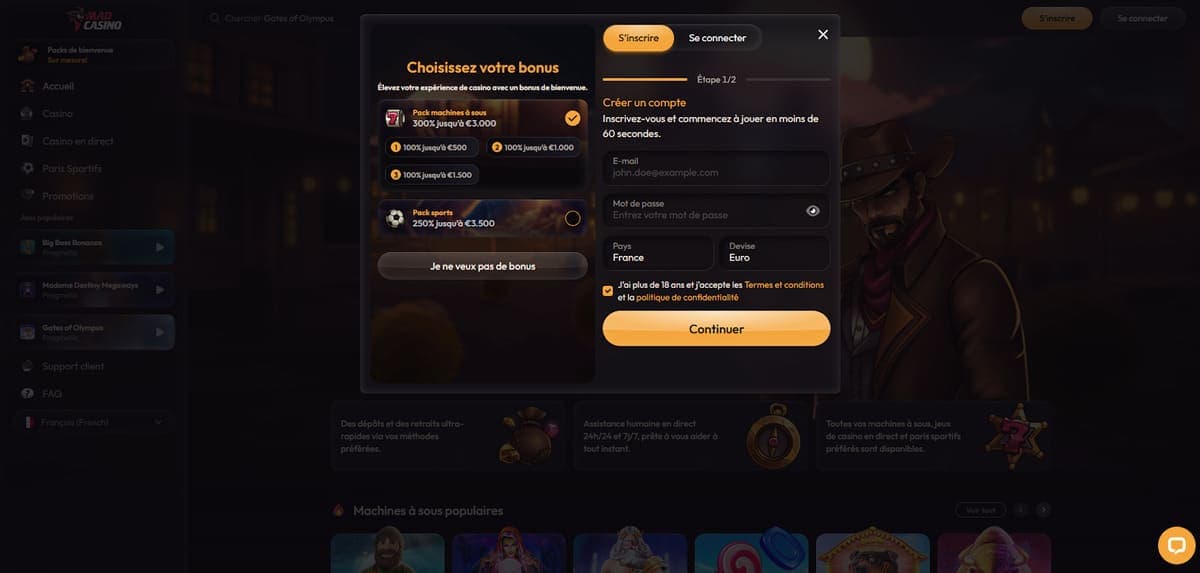 Inscription Mad Casino