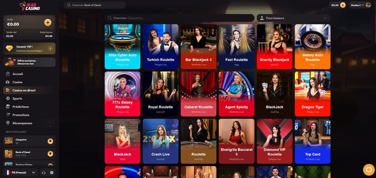 Live MadCasino Casino