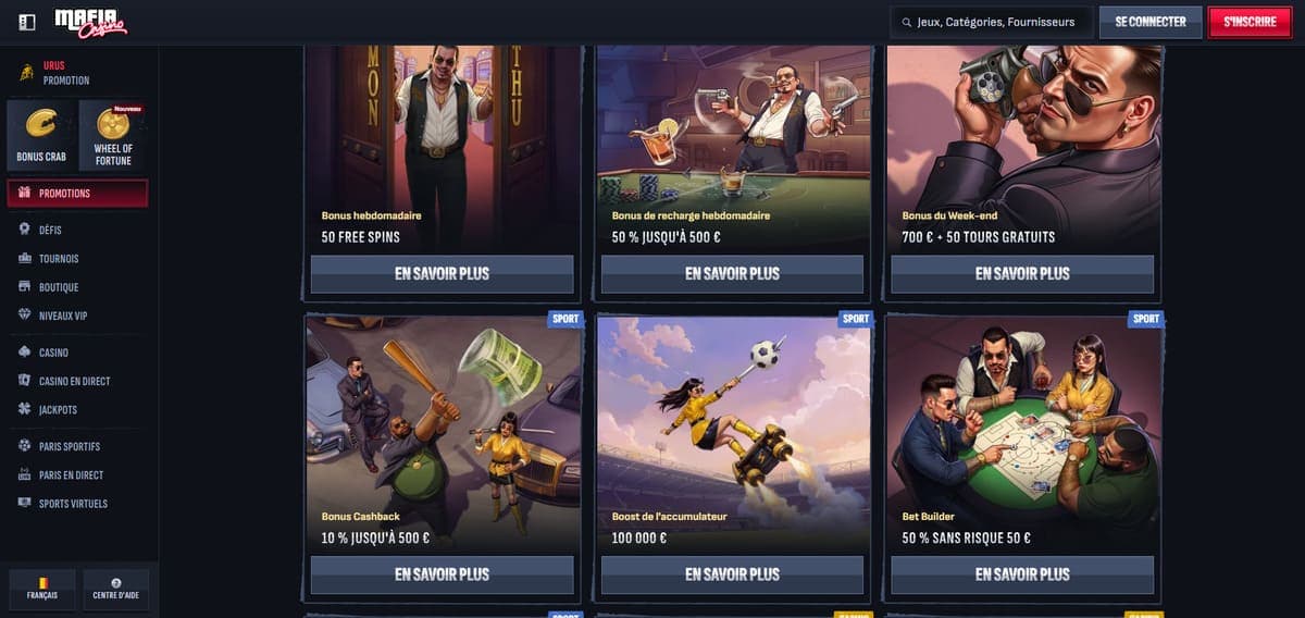 Promotions Mafia Casino