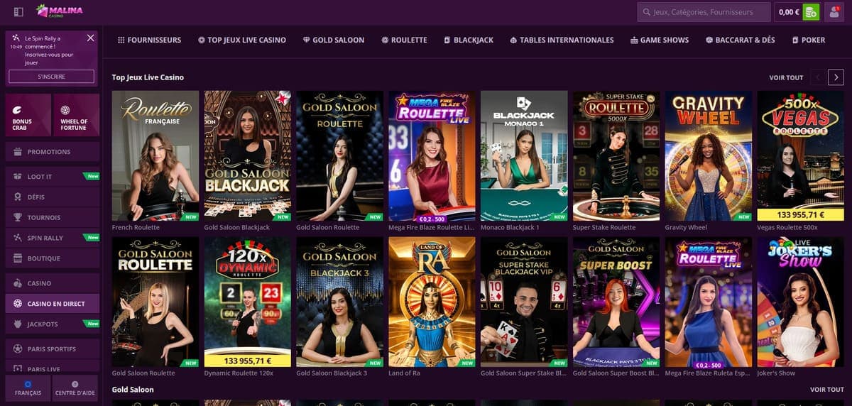 Live Malina Casino