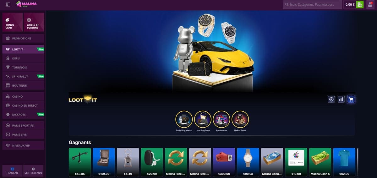 Loot it Malina Casino