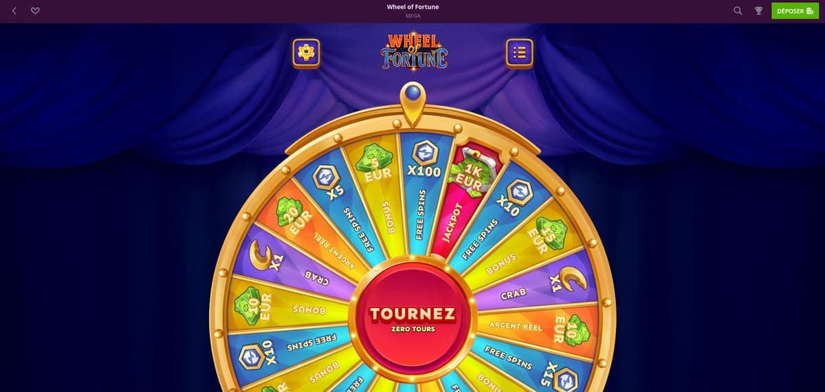 Roue de la fortune Malina Casino