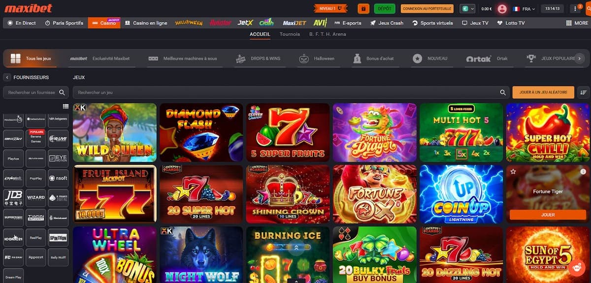 Machines à sous Maxibet Casino