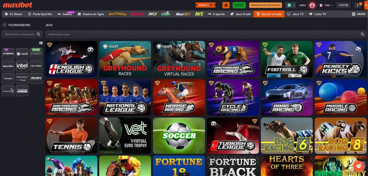 Sport virtuel Maxibet Casino