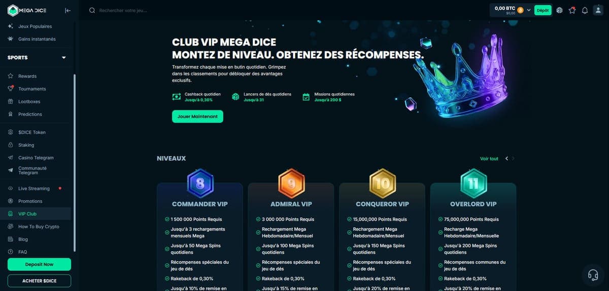 VIP Mega Dice Casino