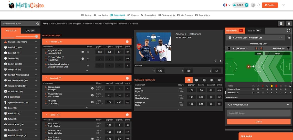 Sportsbook Merlin Casino