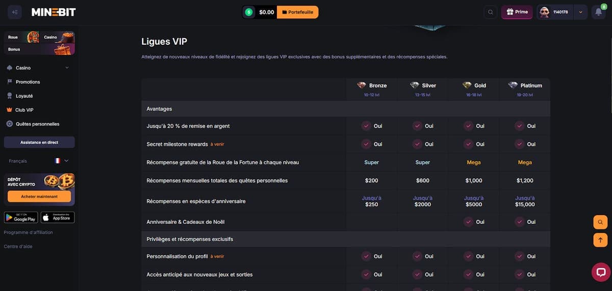 VIP Minebit Casino
