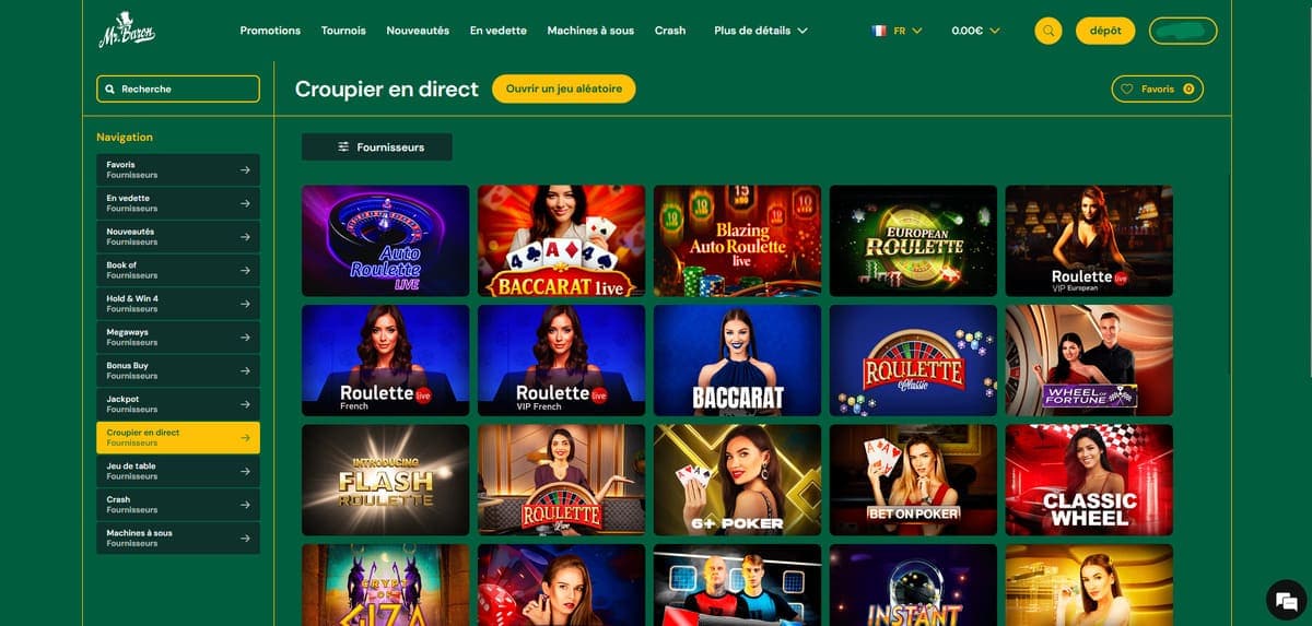 Live Mr Baron Casino