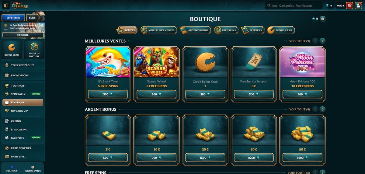 Boutique My Empire Casino