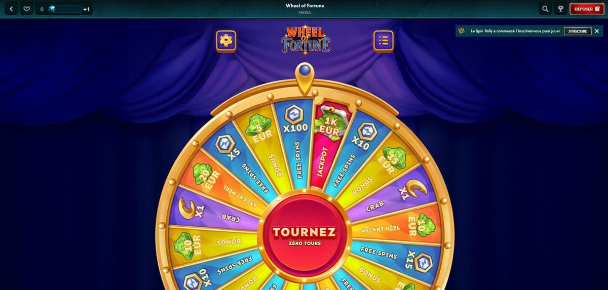Roue de la fortune My Empire Casino