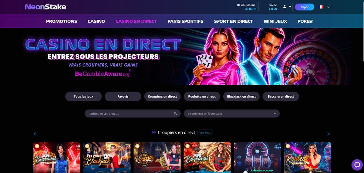 Live NeonStake Casino