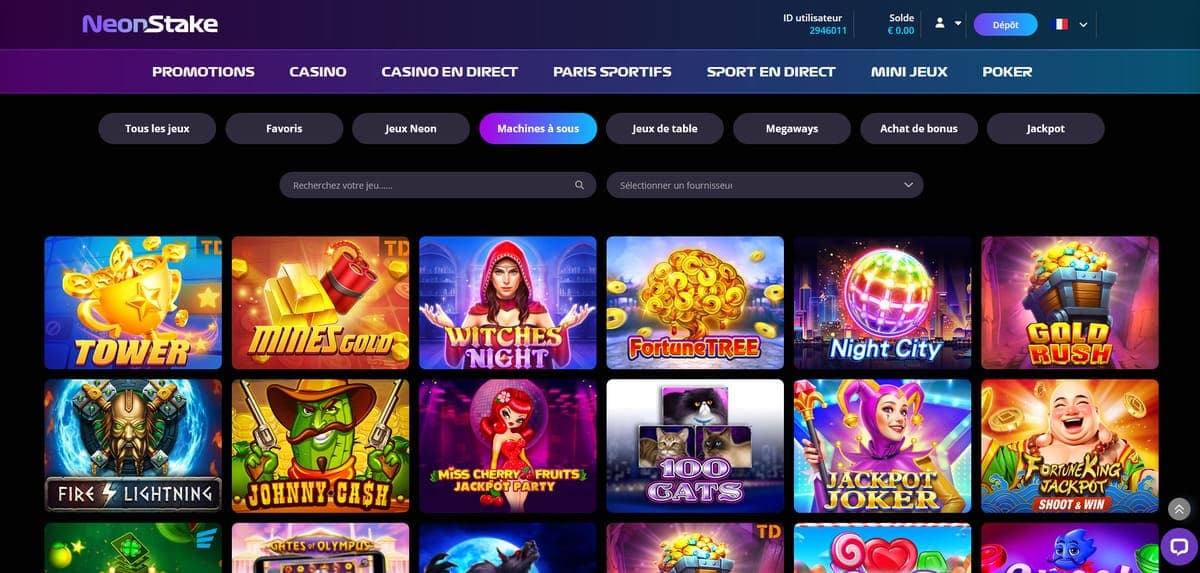 Machines à sous NeonStake Casino