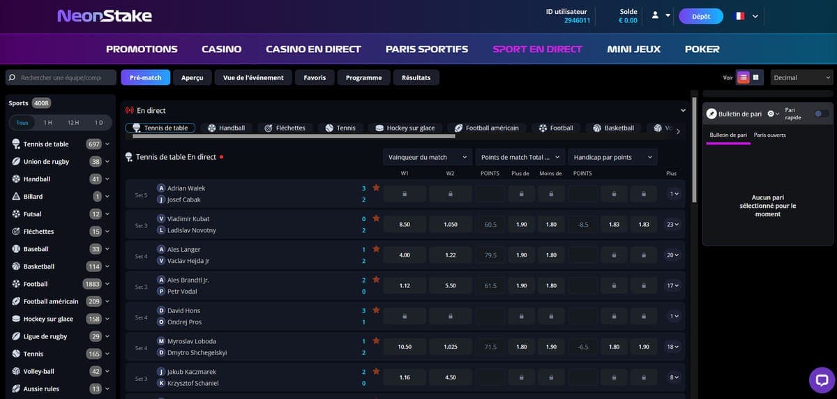 Paris direct NeonStake Casino