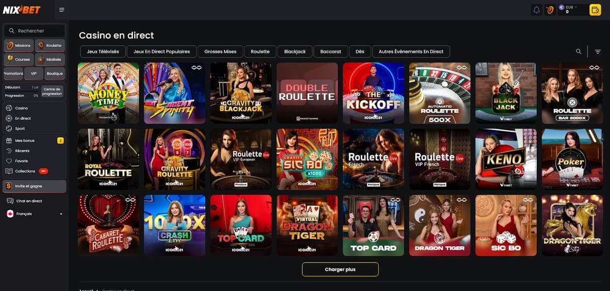Casino Live Nixbet Casino