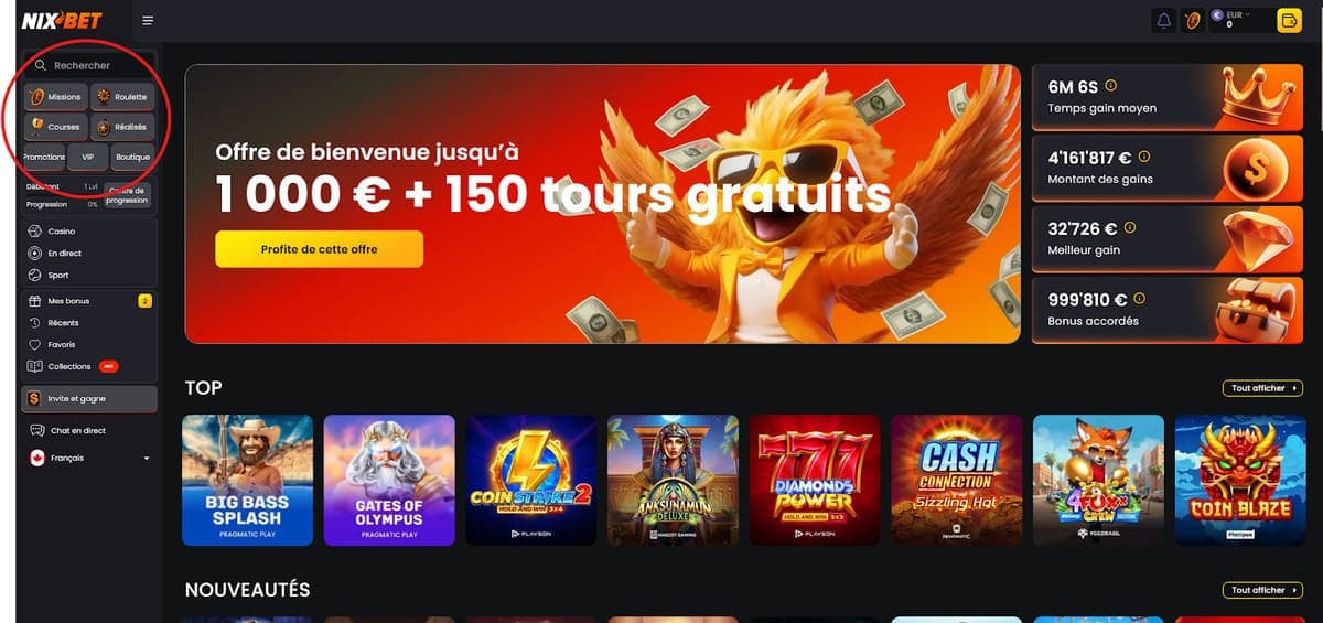 Fidélisation Nixbet Casino