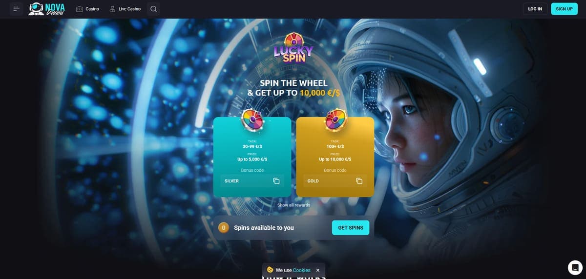 Roue fortune Nova Dreams Casino
