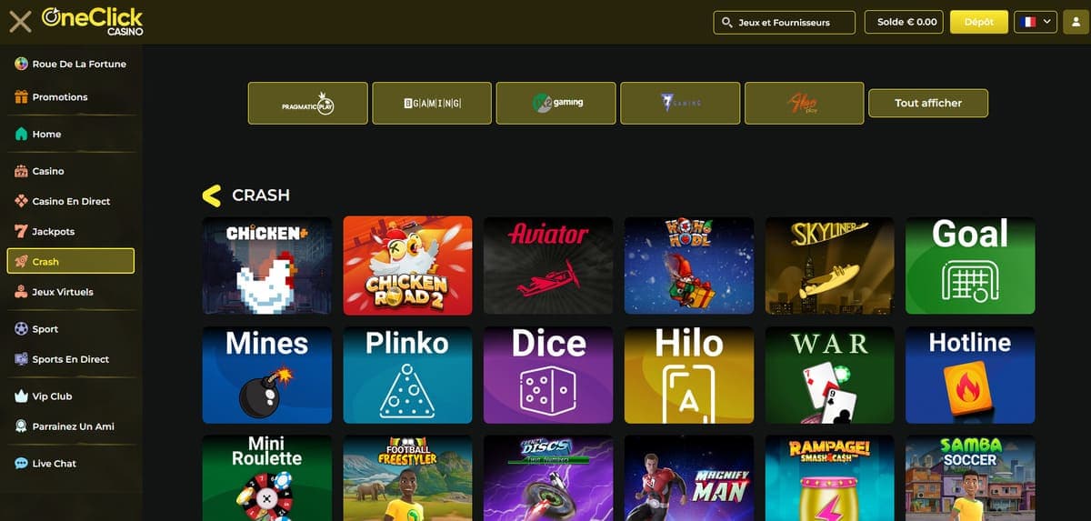 Crash OneClick Casino