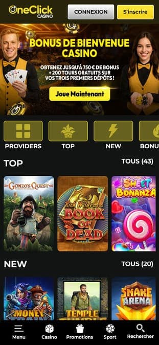 OneClick Casino Application
