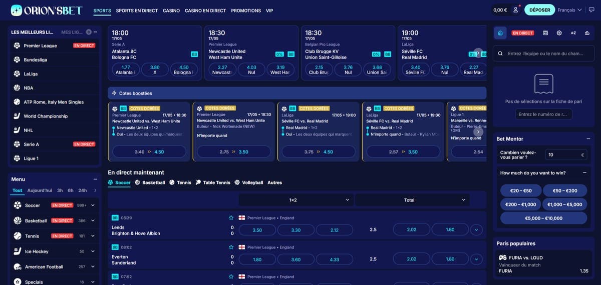 Sports OrionsBet Casino